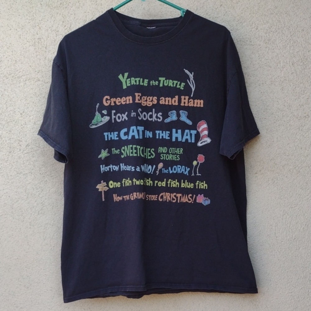 Flawed Black Dr. Seuss Graphic T-Shirt M